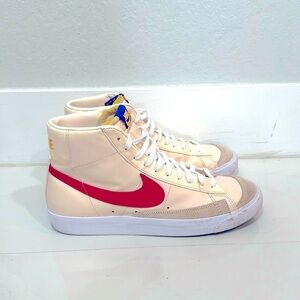 Used Nike Blazer Mid Cream Red White